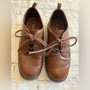 CARTER’S SPENCER BROWN LACE UP NON LEATHER BOYS DRESS/CASUAL STYLE SHOES SIZE 2M
